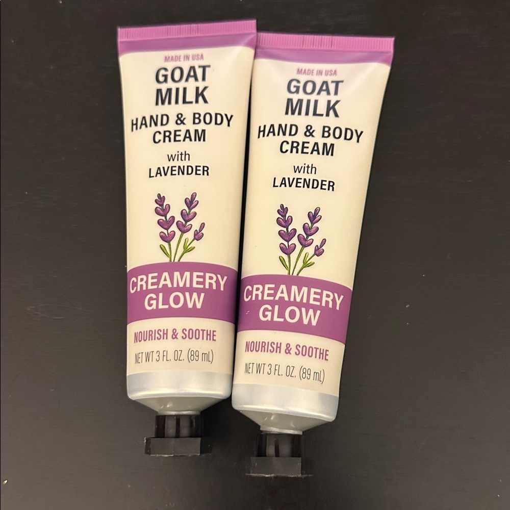 Goat Milk Creamery Glow Hand & Body Cream with Lavendar Set of 2